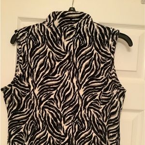 Velour zebra Charter Club zebra design vest